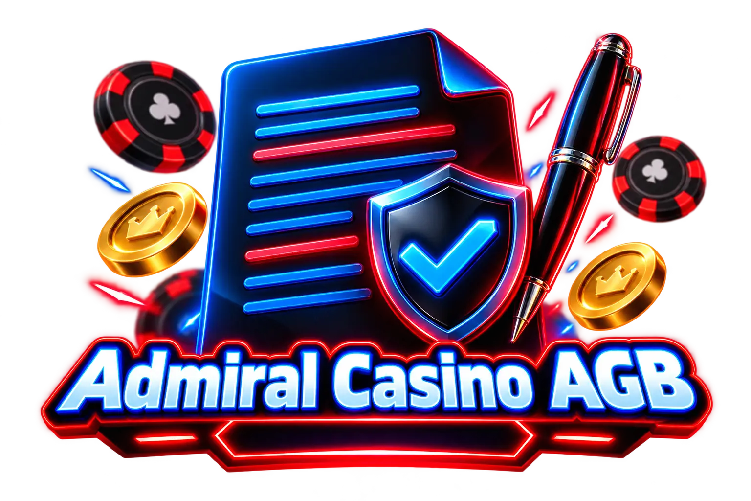 AGB von Admiral Casino: Dokument mit Schild und Stift